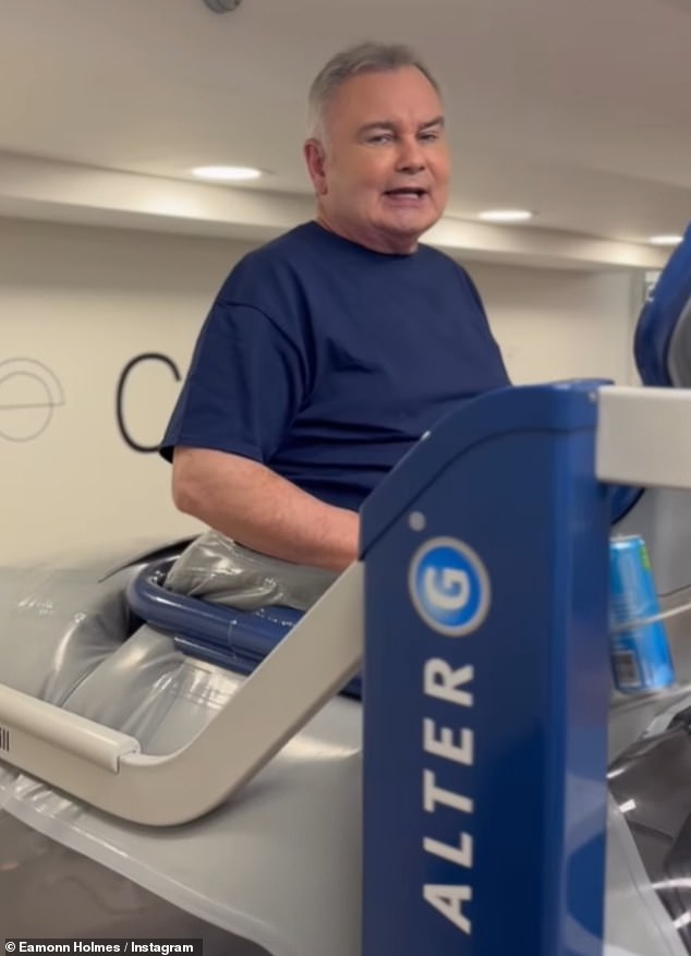 Eamonn Holmes, 64, shared his 'latest feat' to improve his mobility amid his crippling health problems on Wednesday