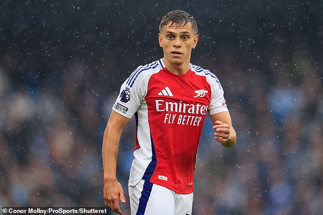 Leandro Trossard played a midfield role in Odegaard's absence but was sent off against City