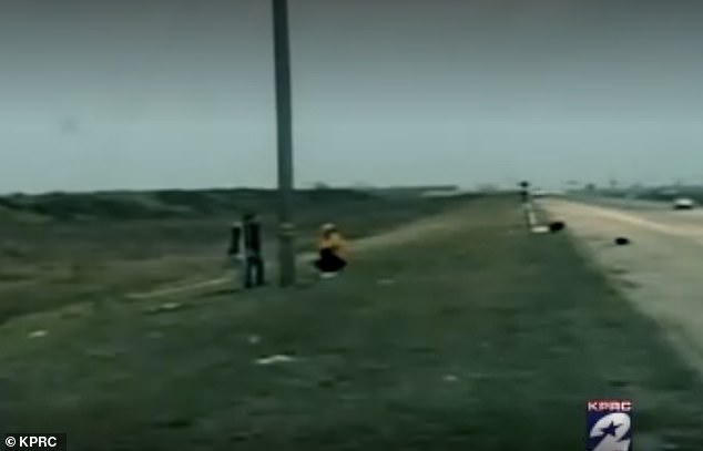 Pictured above: The area where Alijah's body was dumped in Galveston, Texas, near the seawall