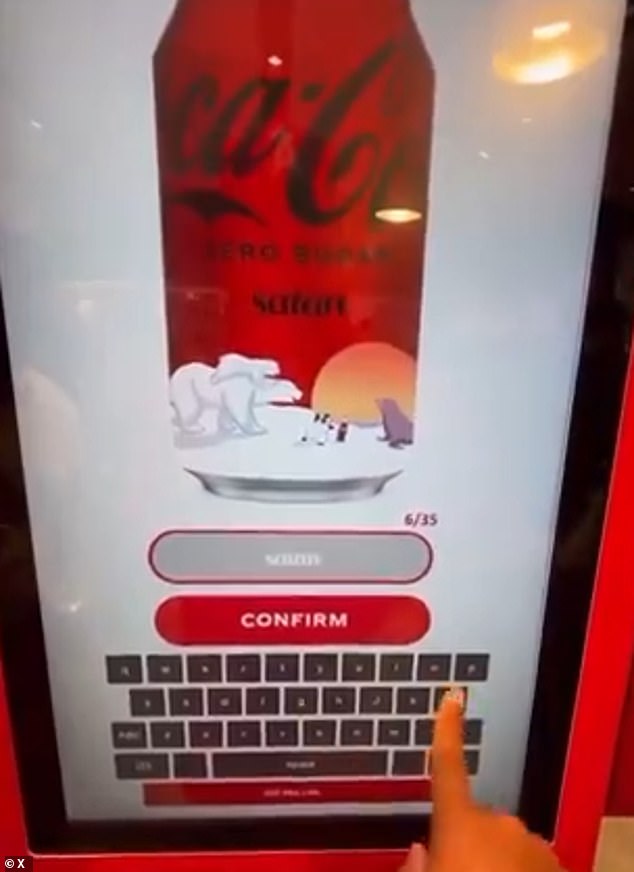 Footage shared online shows a Coca-Cola can personalizer allowing 'Satan' and 'Allah' but banning 'Jesus'