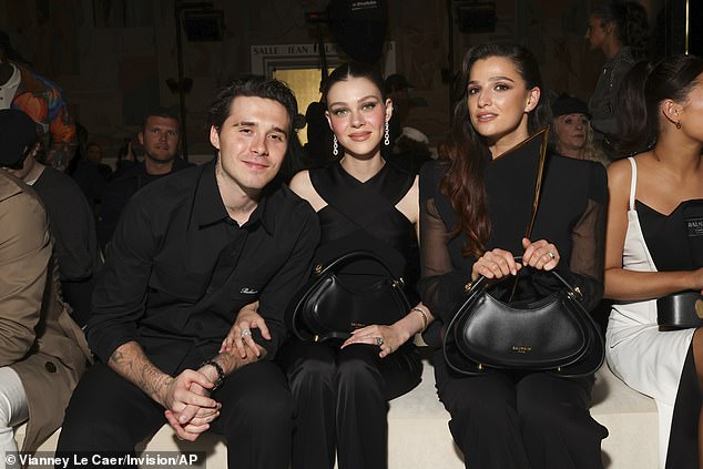 They posed with Industry actress Marisa Abela at the FROW