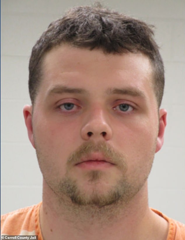 Nathaniel Bevers-McGivney, 21, was arrested and booked into Carroll County Jail Monday on suspicion of abuse of a corpse and failure to disclose a known location, accusing him of concealing the girl's body to cover up a crime, KTIV News reported.