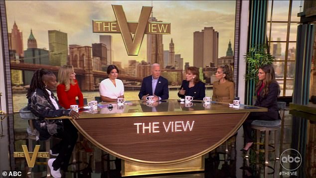 Joe Biden made a live appearance on ABC's The View