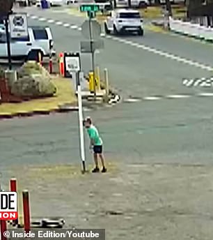 The 11-year-old ran back and watched as the truck drove away with his stand in the back