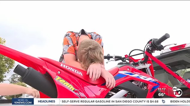 The community came together to help the boy who was saving money to buy a dirt bike