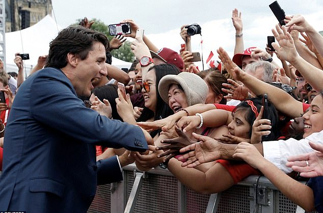 Trudeau's comments took on a self-congratulatory tone as he compared the diversity of Canada's population to the U.S. and emphasized how Canada celebrates diversity