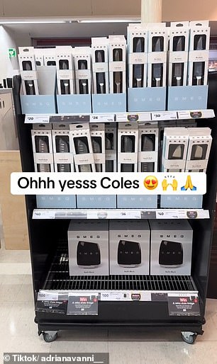 Coles shoppers rush to get their hands on the luxury Smeg knife range worth over $800