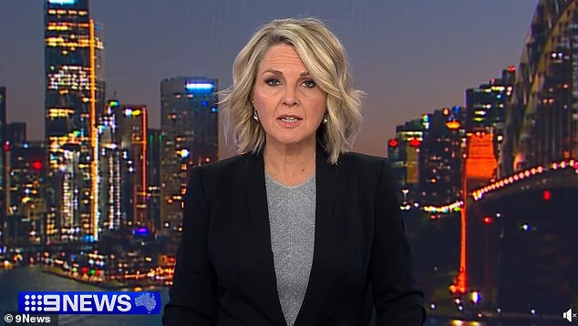 Gardner presents Nine's news bulletin on the night of her alleged on-set tirade