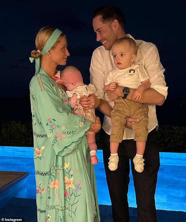 Hilton, who married Carter Reum in 2021, is also focusing on raising her two children: one-year-old son Phoenix and 10-month-old daughter London.