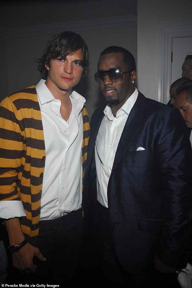 Kutcher's longtime friendship with Diddy recently came under fire after a questionable clip of the actor's 2019 appearance on Hot Ones resurfaced; the duo appeared at the New York City launch party for the rapper's Unforgiveable Woman perfume in 2007.