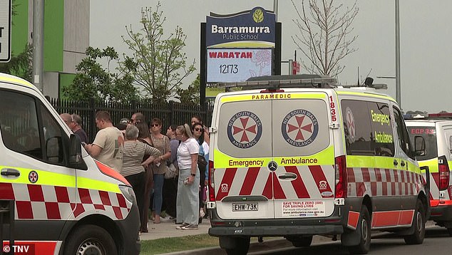 The accident happened on Wednesday at Barramurra Public School in Oran Park in Sydney's south-west