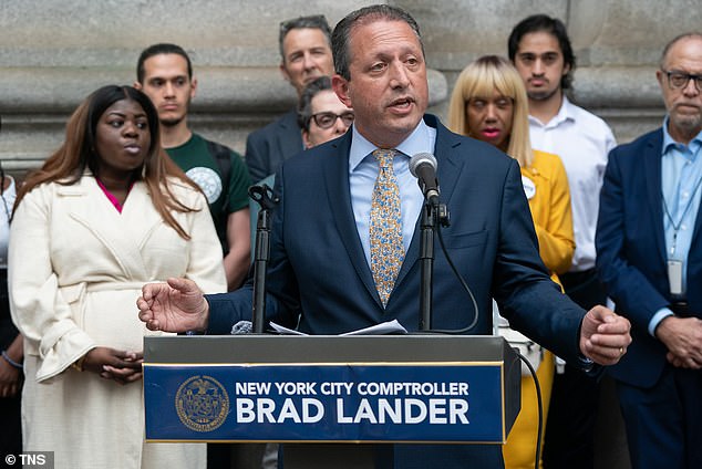 After Williams, fellow Democrat and city Comptroller Brad Lander, pictured, would be third in line. Lander was Adams' rival and planned to run for mayor next year.