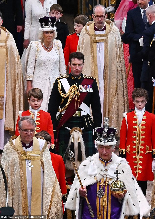 Lieutenant Colonel Thompson follows the King at his coronation last year