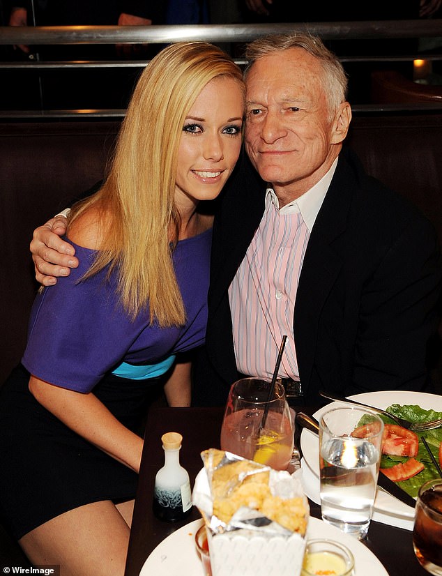 The TV personality moved into the Playboy Mansion at age 18 and became known as a party animal who attended exclusive events, including the American rapper's wild festivities. Pictured with Hugh Hefner in 2009