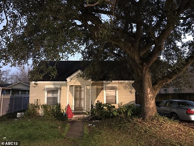 The couple's Houston home on Harding Street, which was shot at during the street fighting,