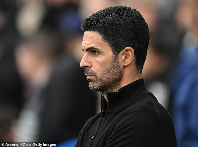 Arteta watched as his team squandered their lead in the eighth minute of injury time