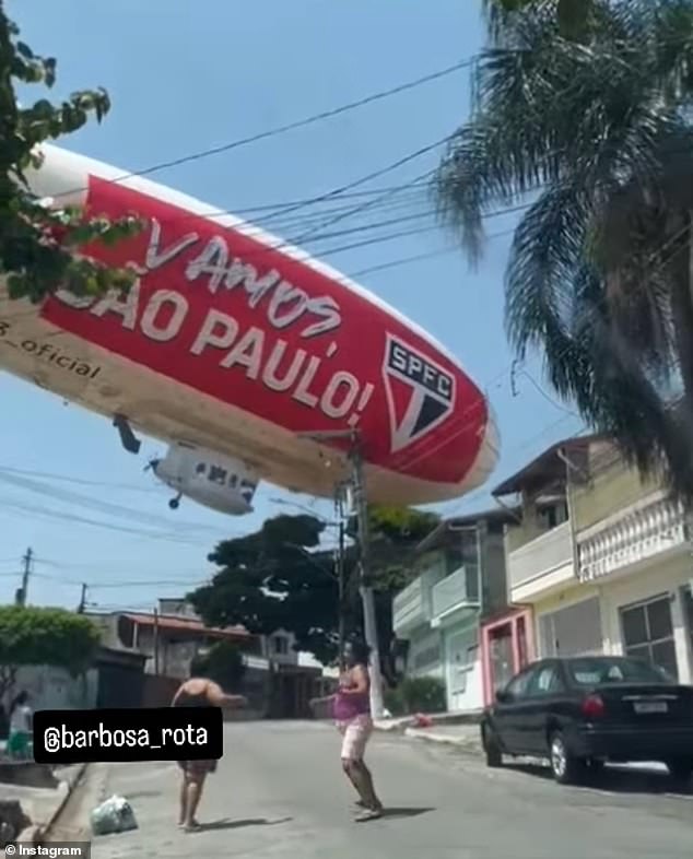 The airship was conducting a test flight when it suddenly crashed into several houses in Osasco, a neighborhood in the southeastern Brazilian city of São Paulo, on Wednesday afternoon.