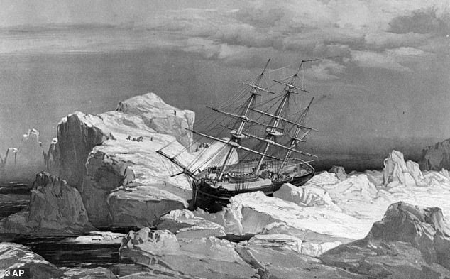 The Franklin Expedition set out in 1845 to attempt to find the Northwest Passage from the Pacific to the Atlantic, but the ships became trapped in ice and the crews were forced to abandon them.