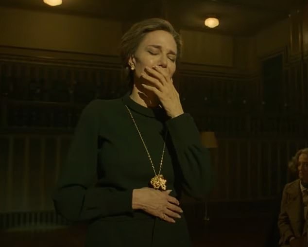 Here Jolie is seen bursting into tears, just like Maria in the teaser shared on Thursday