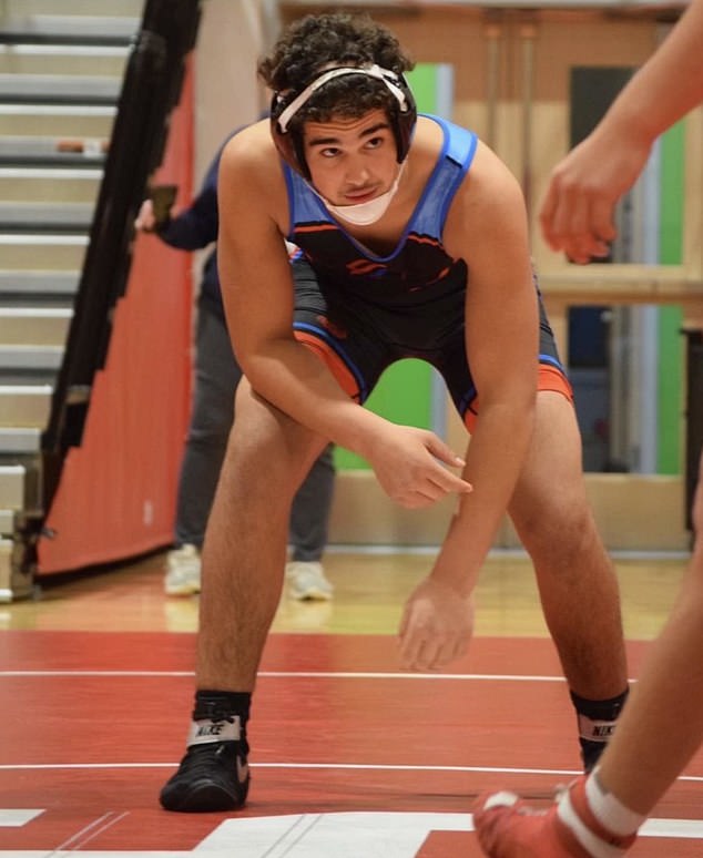 The teen's wrestling coach said: 'Freddy was a larger than life personality, both on and off the mat'