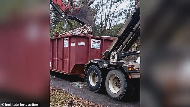 Arnold's neighbor alerted him to a dumpster outside his house in September 2023