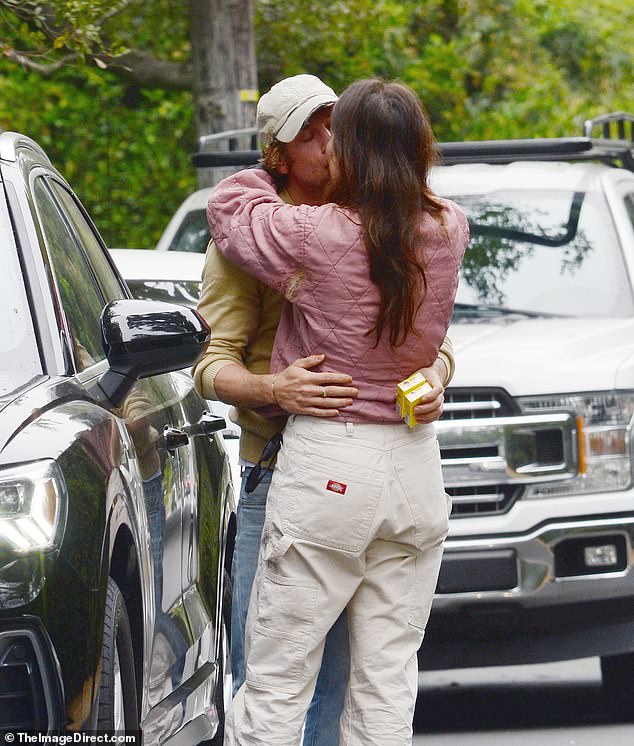 Allen White, 33, appeared smitten with Gordon, 29, who played his character Carmy Berzatto's love interest Claire Dunlap in seasons two and three, as he passionately kissed her outside her car