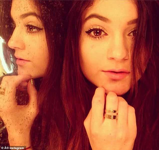 Kylie Jenner has been a huge fan of Cartier jewelry since her teenage years and is pictured above wearing two gold Cartier Love Rings