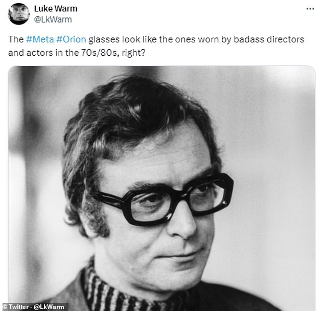 Some social media users pointed out the similarities between Orion and other famous glasses, such as Michael Caine's