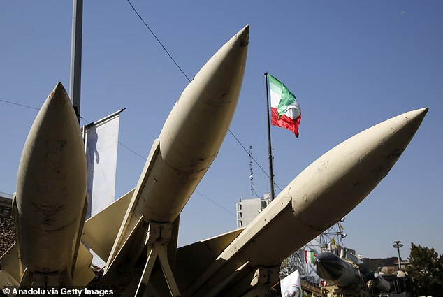 Heavy weapons including ballistic missiles, air defense systems and unmanned aerial vehicles are on display in Tehran this week