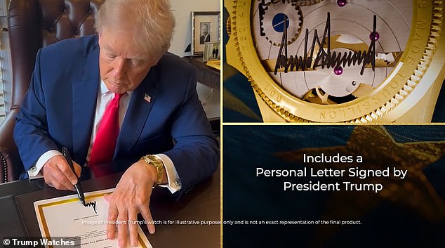 Each watch comes with a signed letter