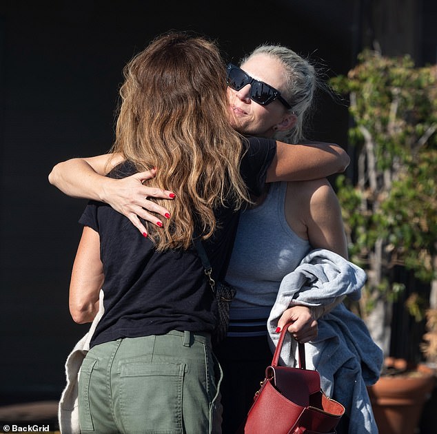 After having lunch together, Blum and her boyfriend were pictured sharing a comforting hug