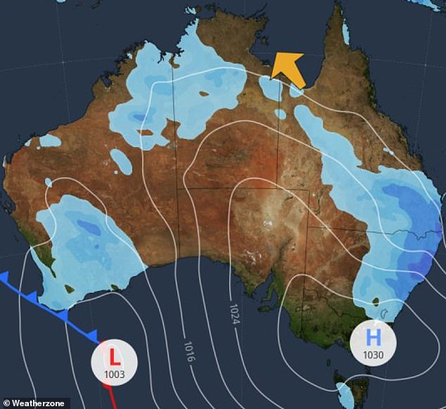 This rain map for Friday shows that large parts of the country will start the weekend wet