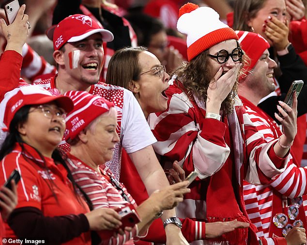 Swans fans were in the mood to celebrate after beating Port Adelaide in the SCG preliminary final on September 20 (pictured) to reach another grand final