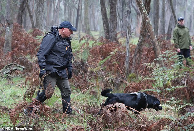 Police searched an area around Enfield State Park in Victoria with dogs. The search was completed on Thursday