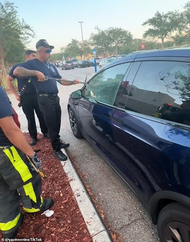 The couple said they got out and planned to immediately get their child out of the backseat when the Tesla locked itself and turned off