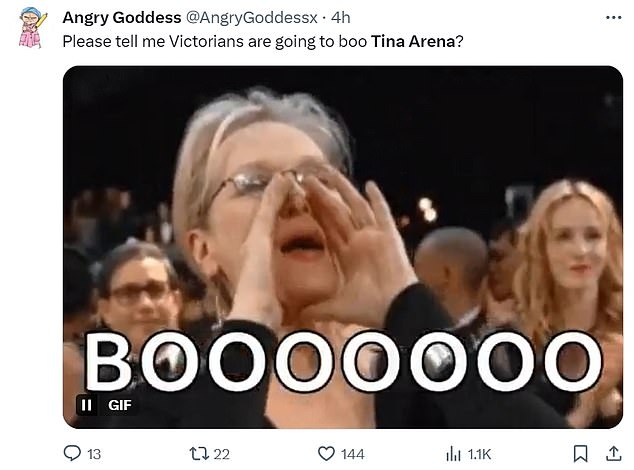 Many Aussies took to social media to claim Tina should be 'booed' when she appears on stage as they criticized her involvement in the AFL Grand Final.