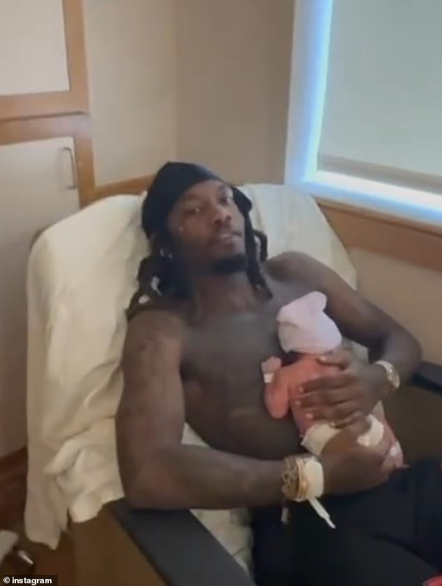 Even though they are estranged, Offset was present at his daughter's birth