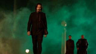 John Wick walks to the screen in John Wick: Chapter 4