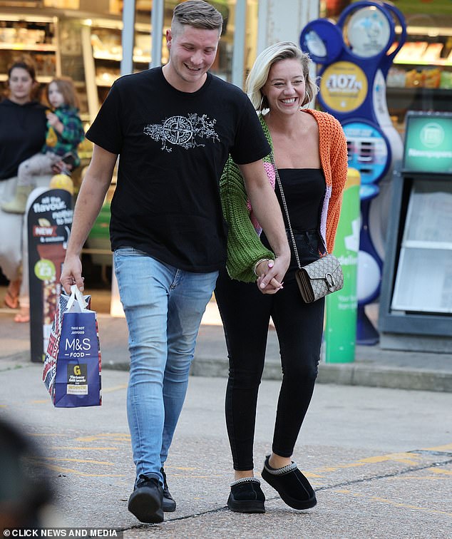 The new couple couldn't hide their joy as they spent time together this week after going public with their relationship