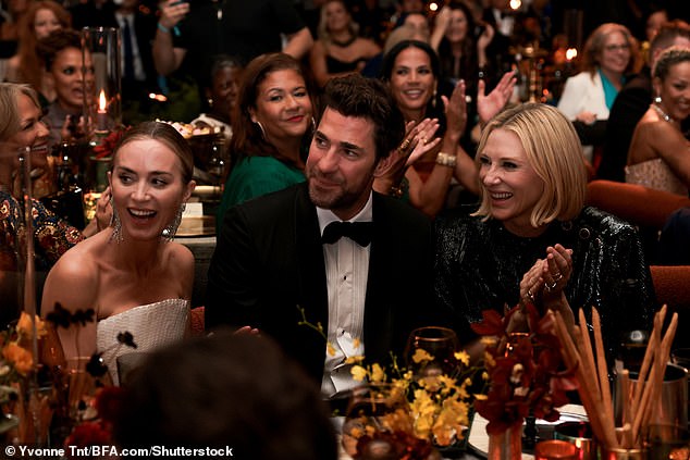 During the event, Cate sat next to Emily Blunt and her husband John Krasinski