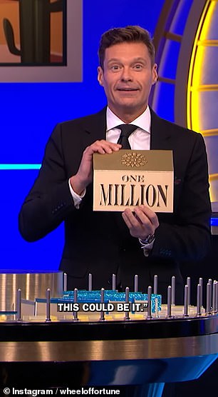 Seacrest took over from Pat Sajak after he decided to retire as host of Wheel Of Fortune in June after more than 41 years on the job