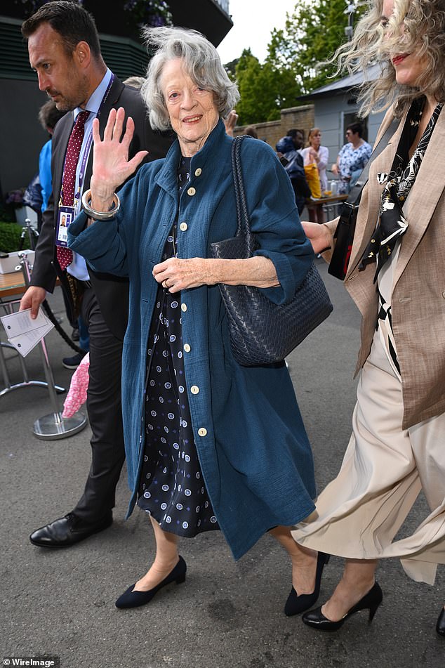 Dame Maggie Smith attended the Wimbledon Tennis Championships on July 15, 2023