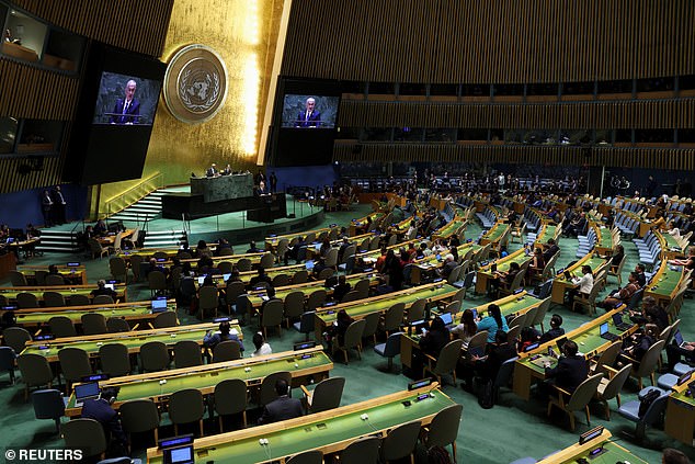 Netanyahu addressed a nearly empty room, as many delegates walked out in protest