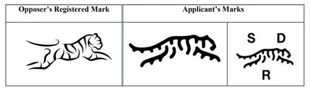 Both logos in question represent the shape of a tiger and bear a very similar resemblance