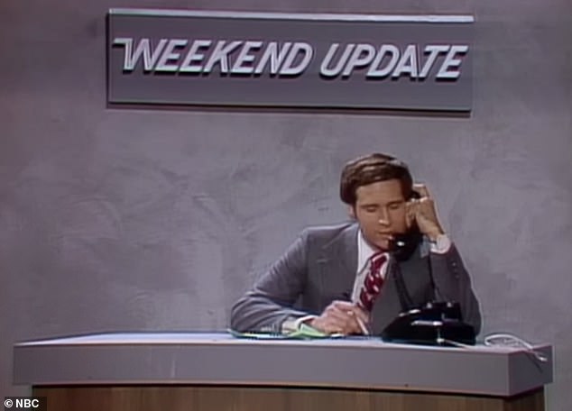 Chase anchored the first ever 'Weekend Update' on SNL