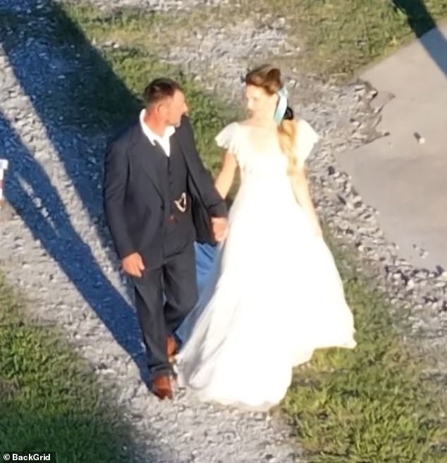 Many people took the message as telling the world that they were not a couple. But less than a month later, DailyMail.com obtained exclusive footage of her and Jeremy's wedding