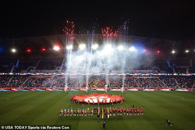 Most locations are expected to be on the East Coast, with Red Bull Arena (pictured) in New Jersey among the potential stadiums