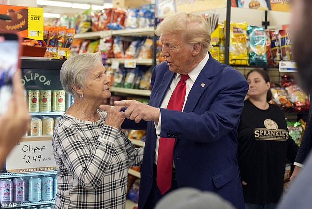 Trump recently visited a small supermarket in Pennsylvania and paid someone's bill