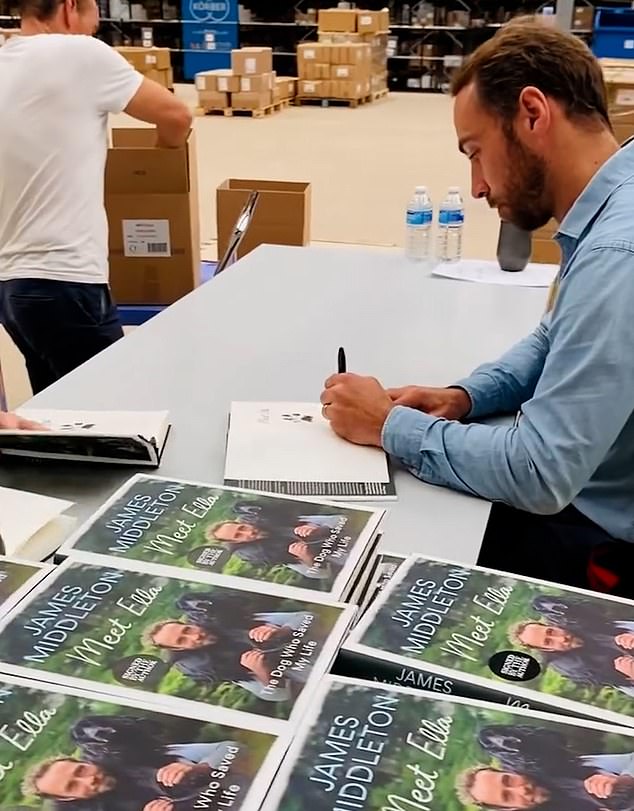 The brother of the Princess of Wales signs copies of the new book Meet Ella: The Dog Who Saved My Life