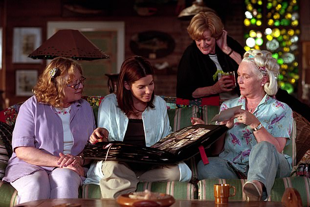 Bullock (second from left) had the honor of working alongside Maggie Smith (second from right) in the comedy-drama film Divine Secrets Of The Ya-Ya Sisterhood (2002); they are depicted in a scene with Shirley Knight and Fionnula Flanagan